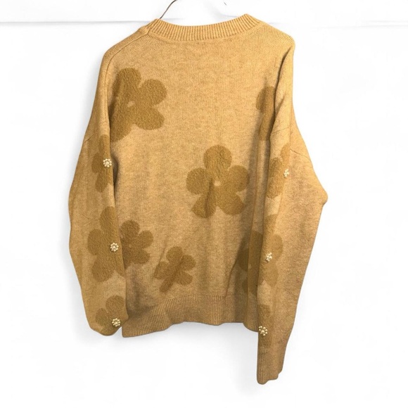 Nanette Lepore Retro Pearl Sweater Womens L Floral Pullover
Beading - Picture 3 of 6